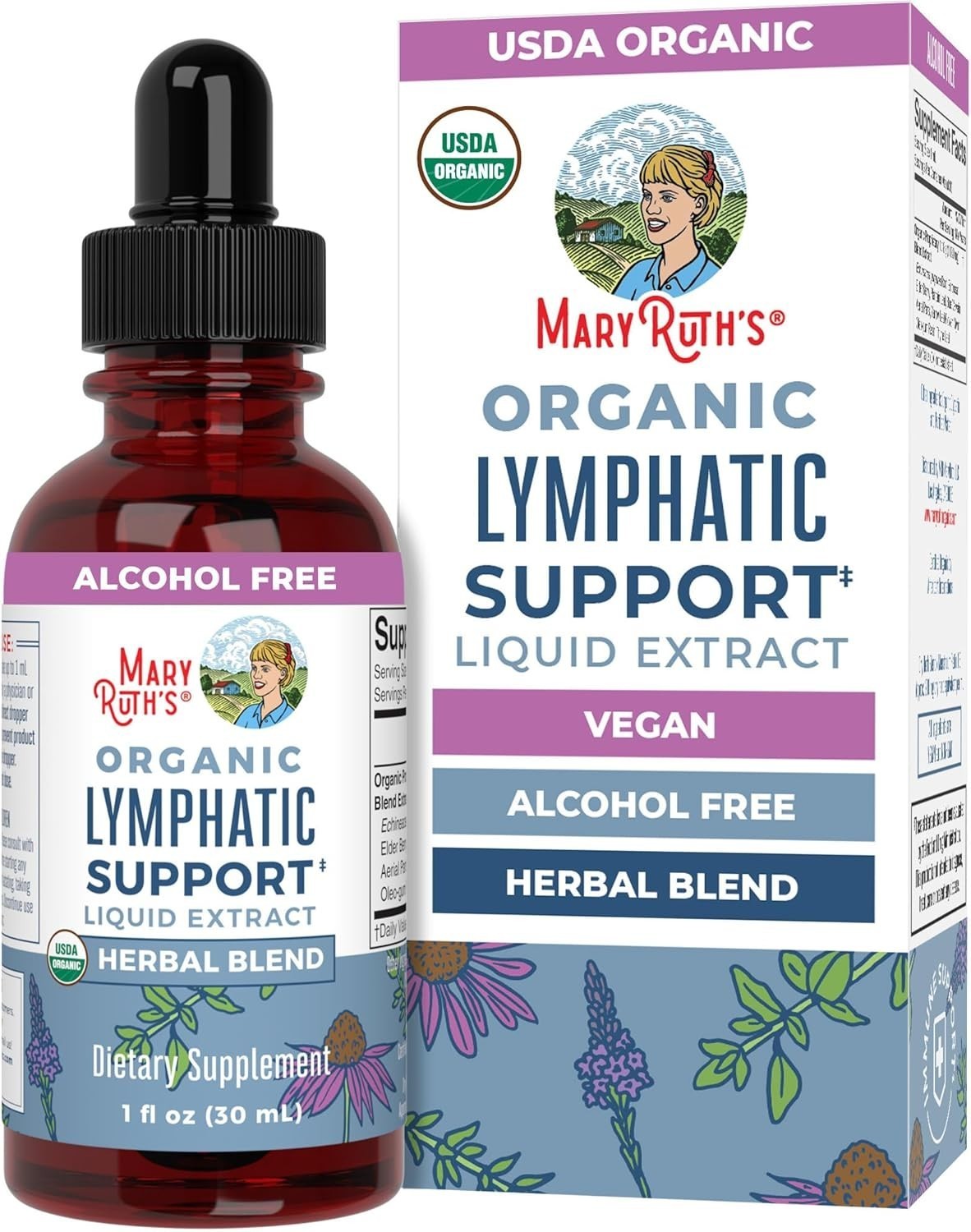 MaryRuth's Organic Lymphatic Support Drops – Herbal Blend with Echinacea & Elder