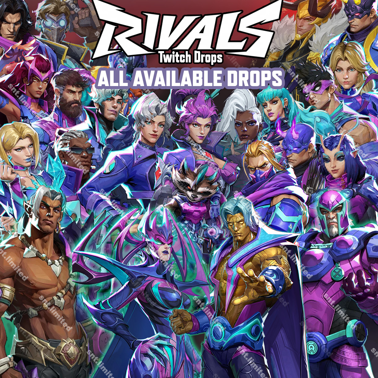 MARVEL RIVALS - Twitch Drops | Up to 144 Items Total | Costumes / Sprays / Plate
