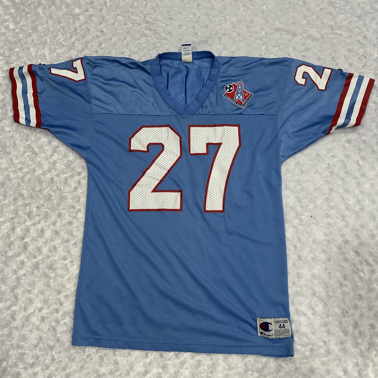 Vintage Tennessee Oilers Eddie George Jersey By Champion Sz 44 NFL Football