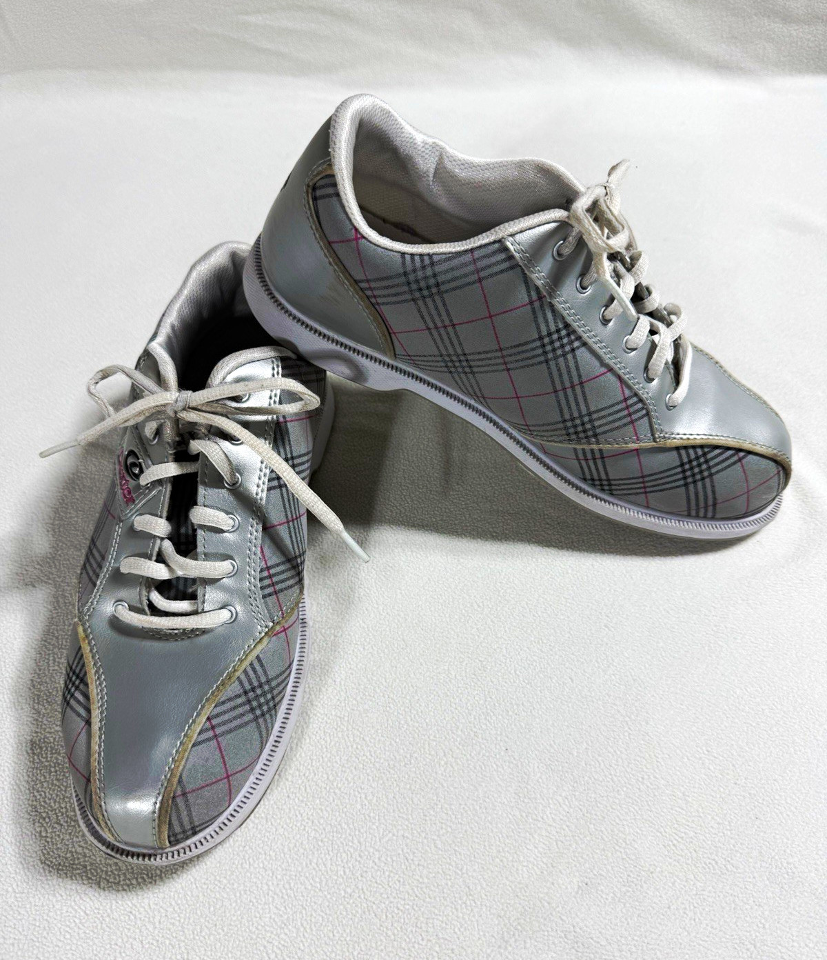 Dexter Slide-Rite Women’s Bowling Shoes Gray Plaid Lace-Up US 9 M Dexter Slide-Rite Women’s Bowling Shoes Gray Plaid Lace-Up US 9 M