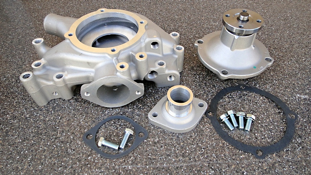 ENGINE WATER PUMP BB MOPAR 350-440 ALUMINUM WATER PUMP HOUSING+PUMP+INLET SET