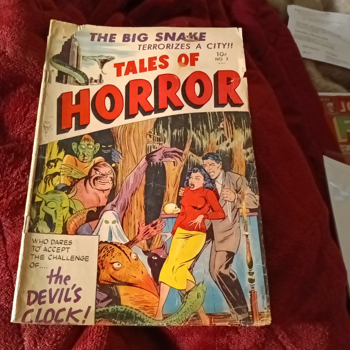 TALES OF HORROR #3 golden age THE DEVILS CLOCK 1952 pre-code suspense stories