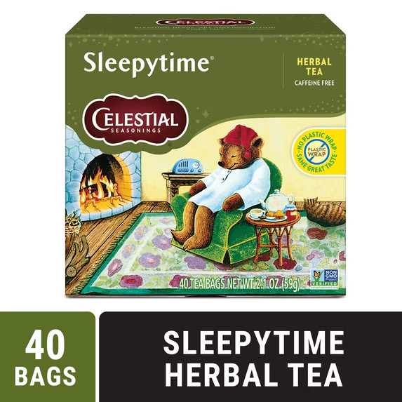 Celestial Seasonings Sleepytime Herbal Tea Bags Caffeine Free 40 Count Box