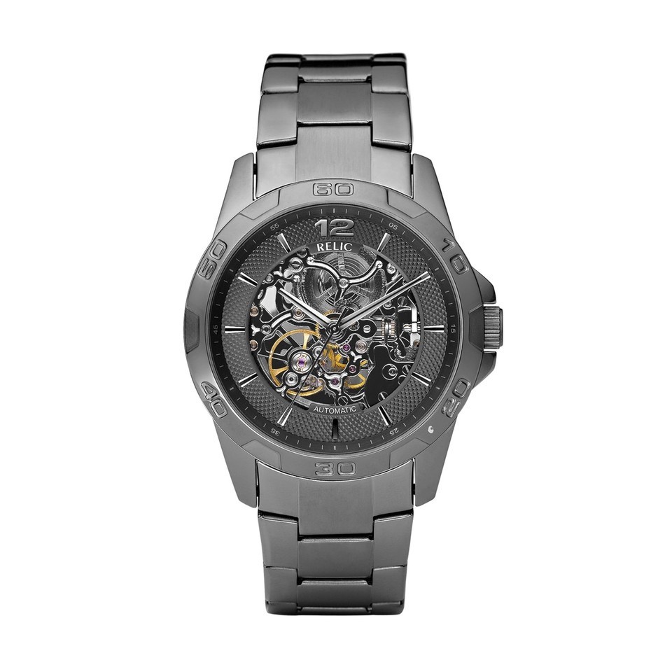 Relic by Fossil Men's Damon Gunmetal Gray Stainless Automatic ZR11853