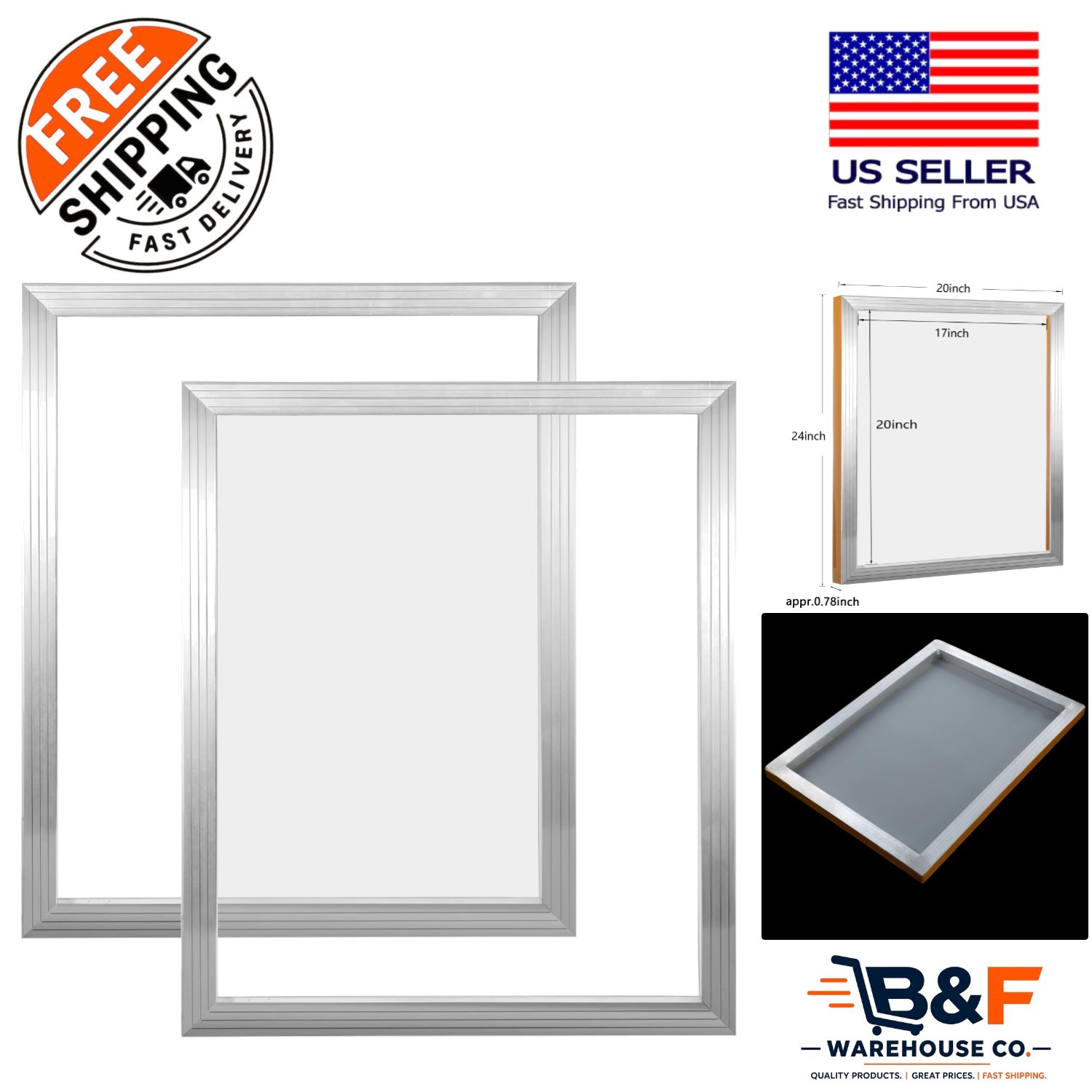 Versatile Aluminum Screen Printing Frames 24x20 Inches - Unleash Your Creativity