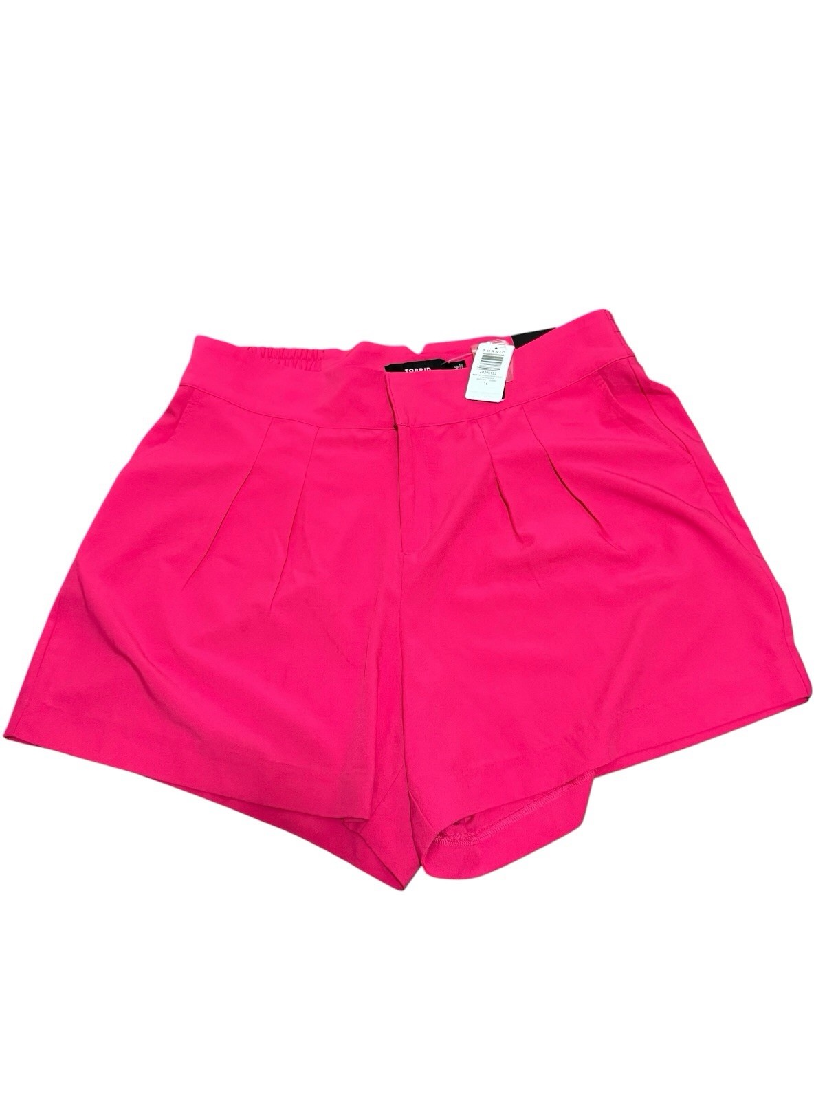 Torrid Women’s Size 16 Hot Pink High Rise Pleated Dress Shorts NWT