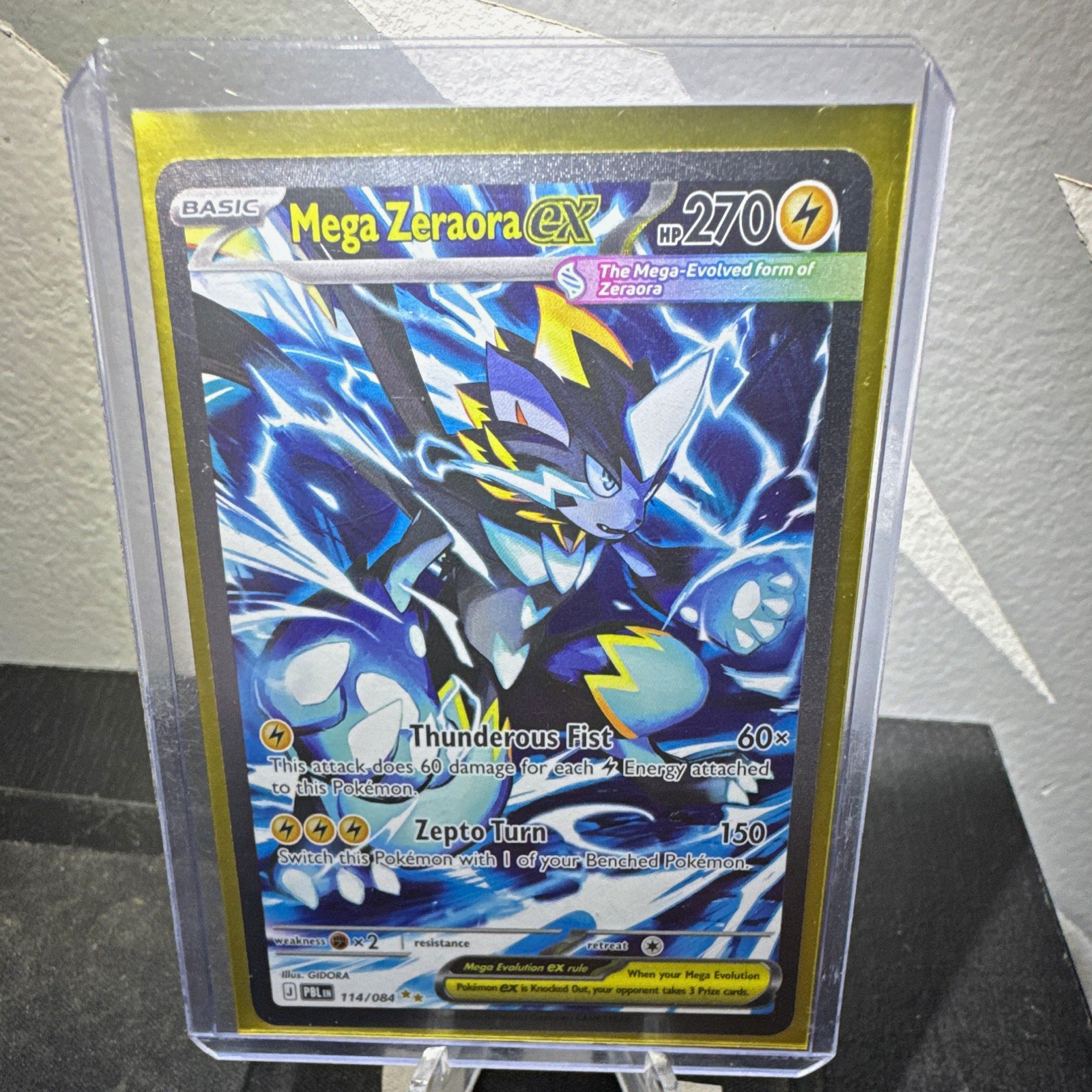 Pokemon Company Mega Zeraora EX 114/084 PBL Full Art Holo Ultra Rare 270HP