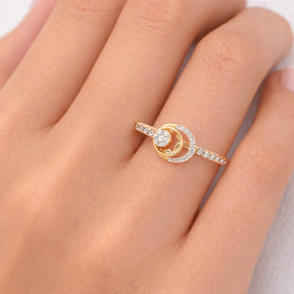 18K Gold With 0.34 Ct. Natural Diamonds IGI Certified Jewelry Gift for Women