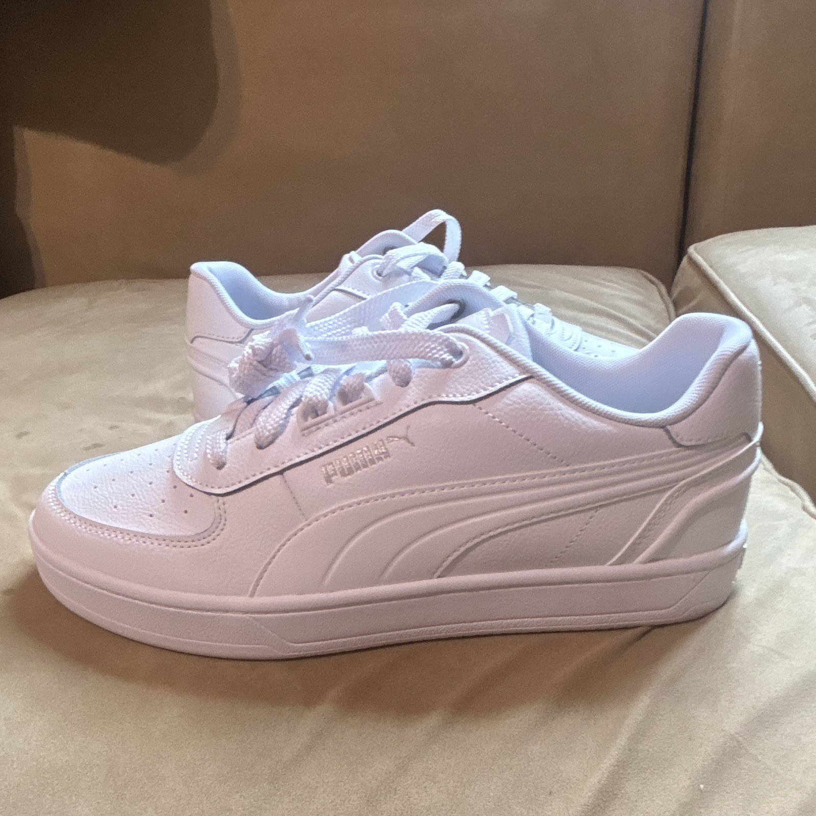 PUMA Men’s Caven 2.0 Lux Lace Up Sneakers Shoes Casual White Size 10.5 PUMA Men’s Caven 2.0 Lux Lace Up Sneakers Shoes Casual White Size 10.5