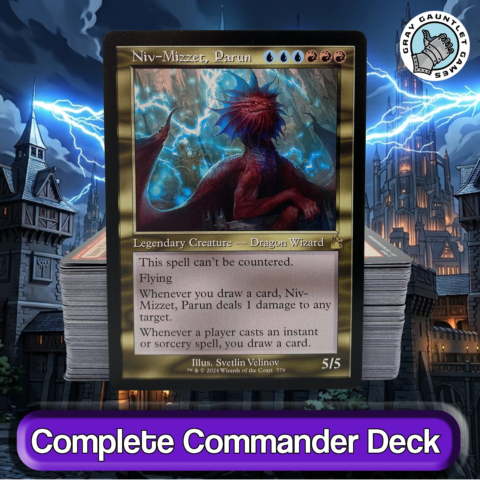 Niv-Mizzet, Parun COMMANDER DECK Spellslinger Draw Combo MTG Custom Edh Magic