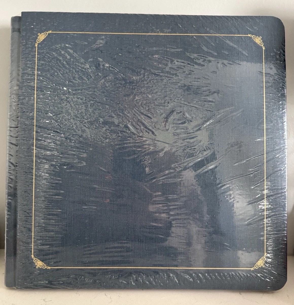 Creative Memories Album 12x12 Denim Blue Gold Trim Old Style New Sealed w/Pages