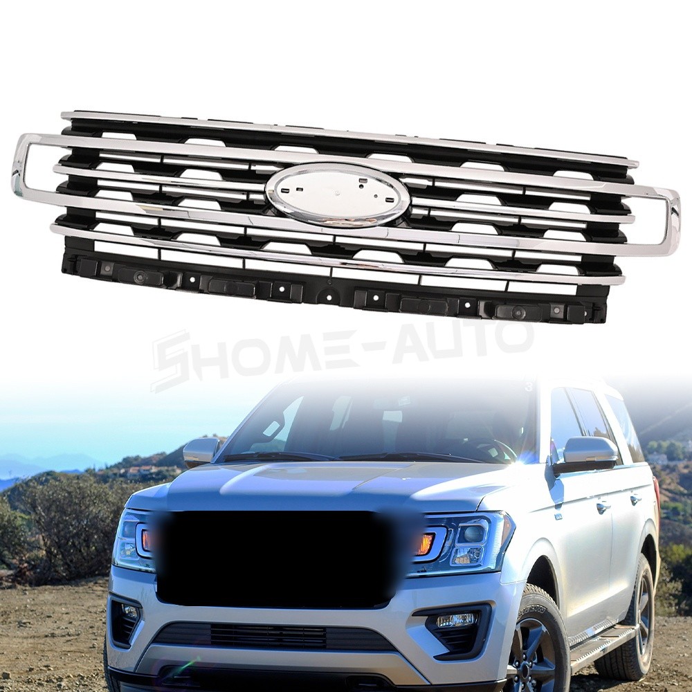 For 2018-2021 Ford Expedition Front Bumper Grille Upper Grill Chrome LL1Z8200BB
