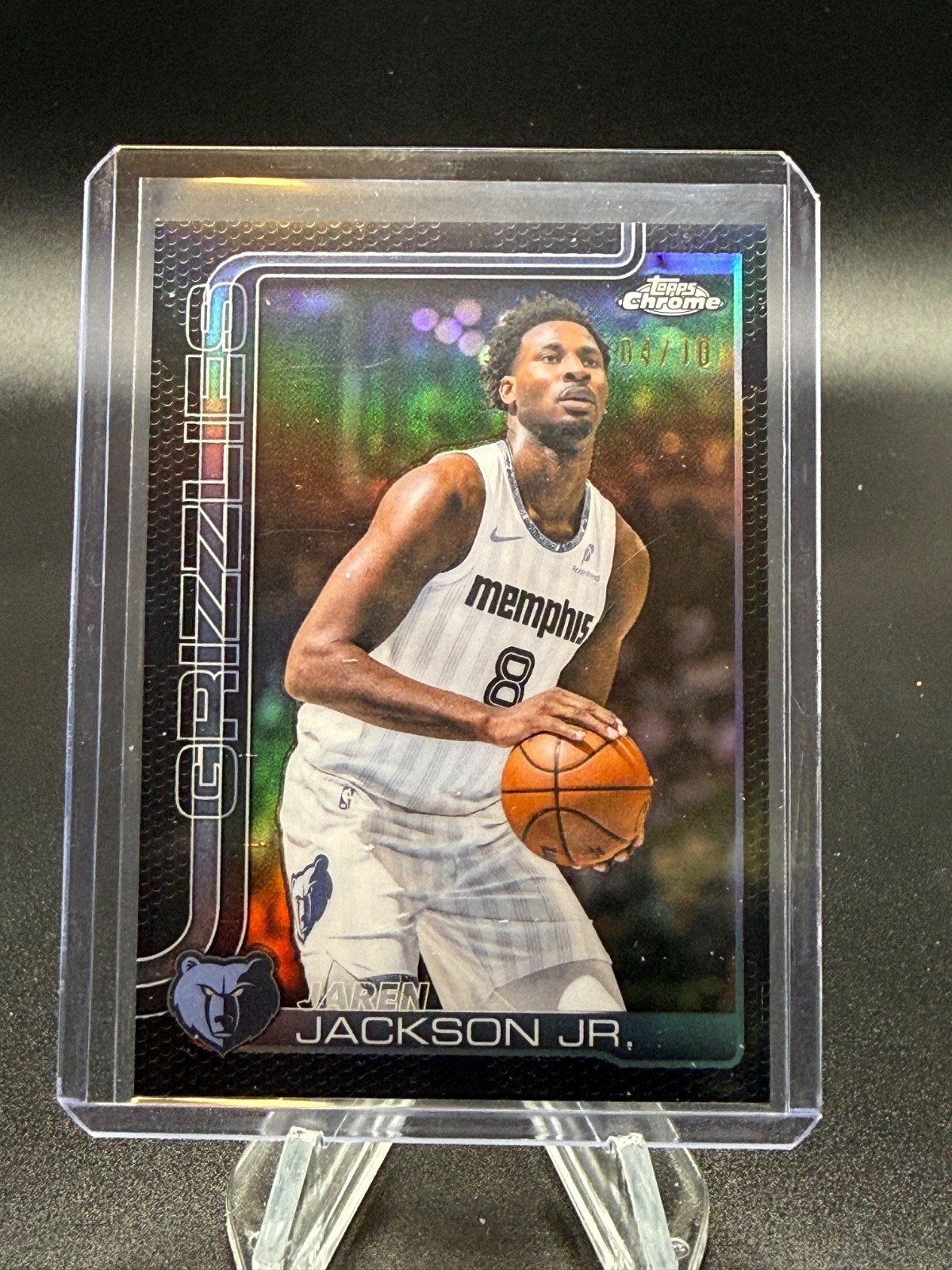 2025-26 Topps Chrome Update Jaren Jackson Jr BLACK BASKETBALL REFRACTOR 4/10 SSP 2025-26 Topps Chrome Update Jaren Jackson Jr BLACK BASKETBALL REFRACTOR 4/10 SSP