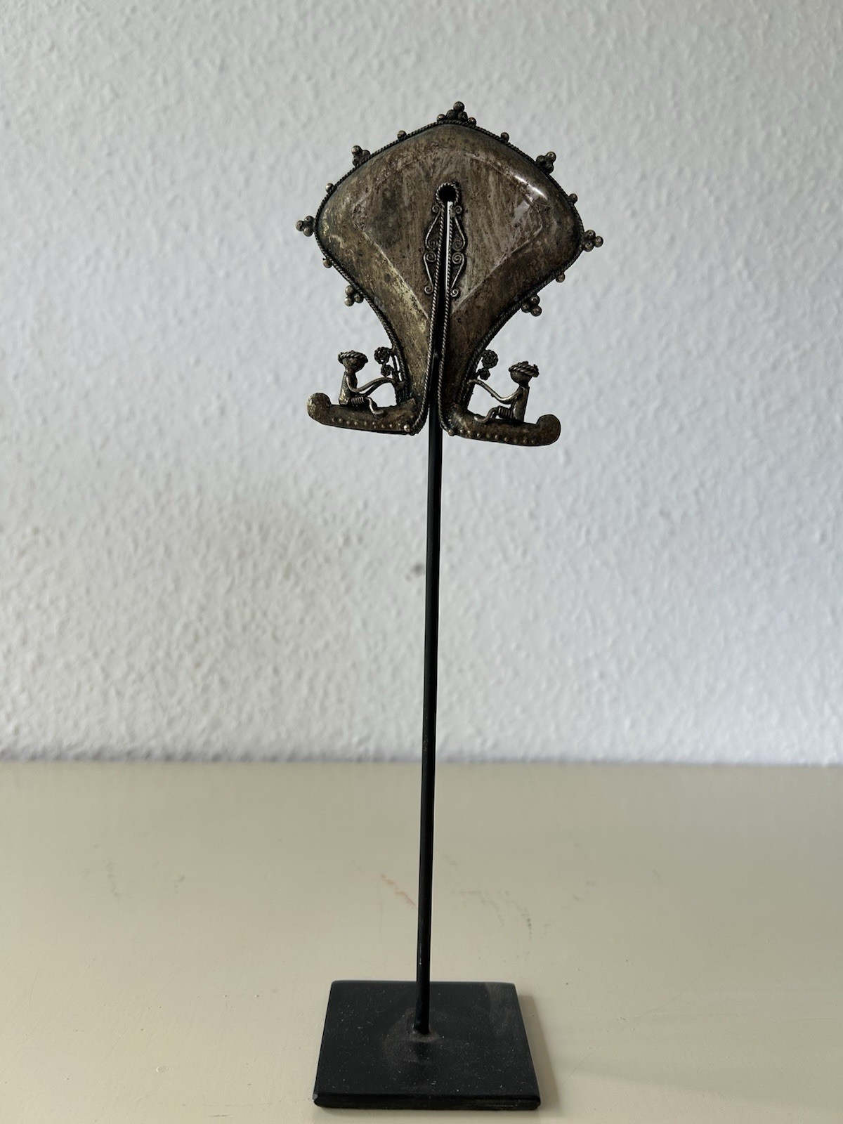 Beautiful Old Ethnic Silver Mamuli Pendant, Sumba Indonesia Beautiful Old Ethnic Silver Mamuli Pendant, Sumba Indonesia
