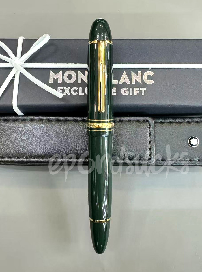 MONTBLANC Meisterstück 149 Green Gold Fountain Pen Luxury Rare w/ Leather Pouch MONTBLANC Meisterstück 149 Green Gold Fountain Pen Luxury Rare w/ Leather Pouch