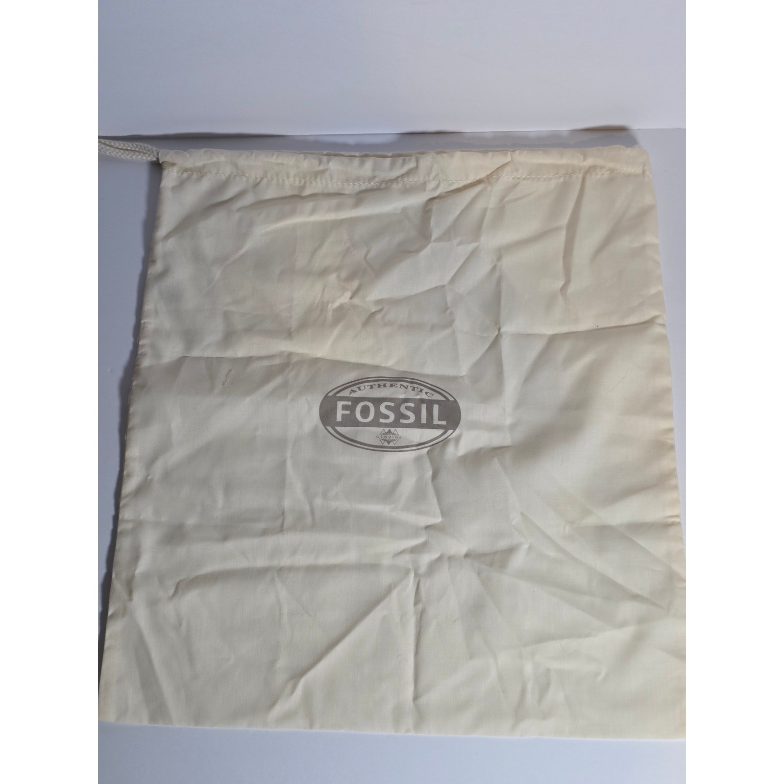 Fossil Drawstring Dust Cover Bag Small Purse Handbag Wallet Shoe Storage 14.5x13
