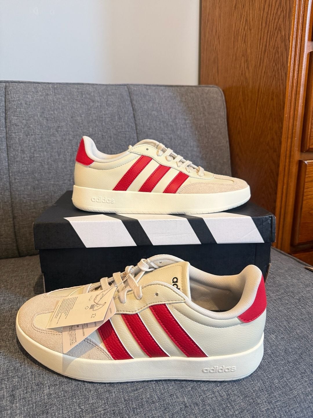 Adidas Barreda Shoes White Red Adidas Barreda Shoes White Red