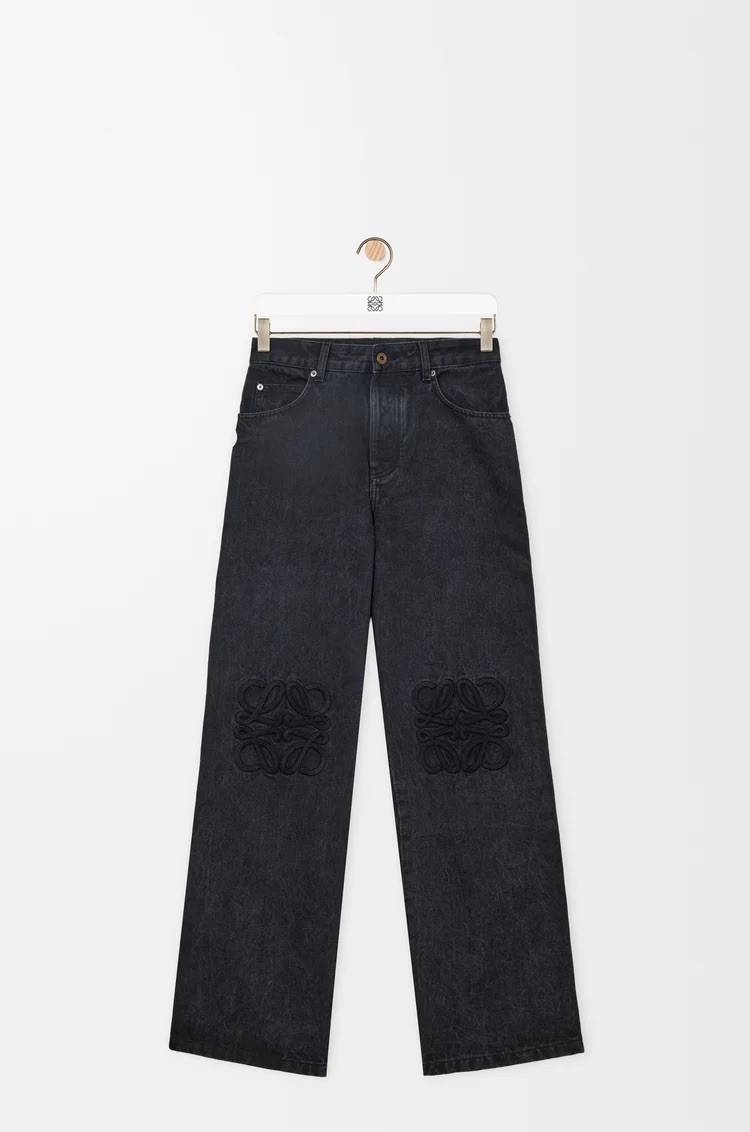 Loewe Black Anagram Denim Baggy Jeans Sz. 38 MSRP $1250 Loewe Black Anagram Denim Baggy Jeans Sz. 38 MSRP $1250