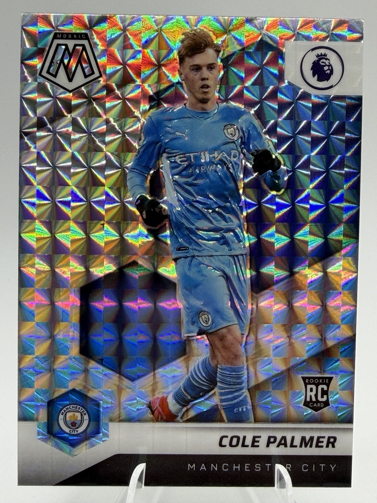 2021-22 Panini Mosaic Cole Palmer Premier League Mosaic Prizm #13 RC rookie 2021-22 Panini Mosaic Cole Palmer Premier League Mosaic Prizm #13 RC rookie