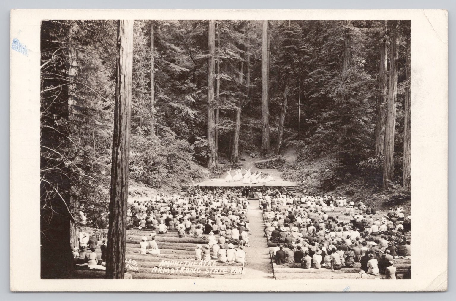 1945 Guerneville CA Armstrong State Park Amphitheater Real Photo Postcard RPPC 1945 Guerneville CA Armstrong State Park Amphitheater Real Photo Postcard RPPC