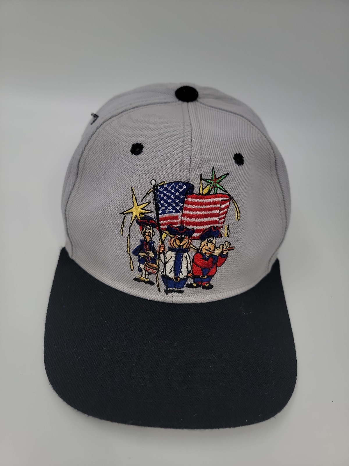 Vintage 1993 Cartoon Network Hanna Barbera USA Flag Snapback Hat Korea Vintage 1993 Cartoon Network Hanna Barbera USA Flag Snapback Hat Korea