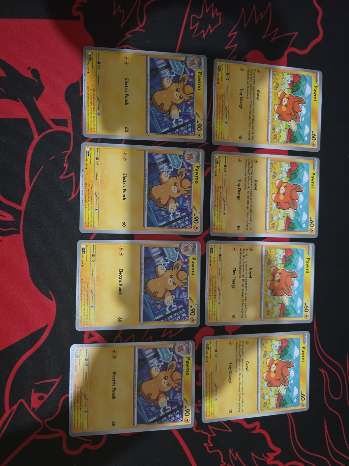 Pawmi X4 032/094 Pawmo X4 033/094 Me02: Phantasmal Flames Regular Non Holo
