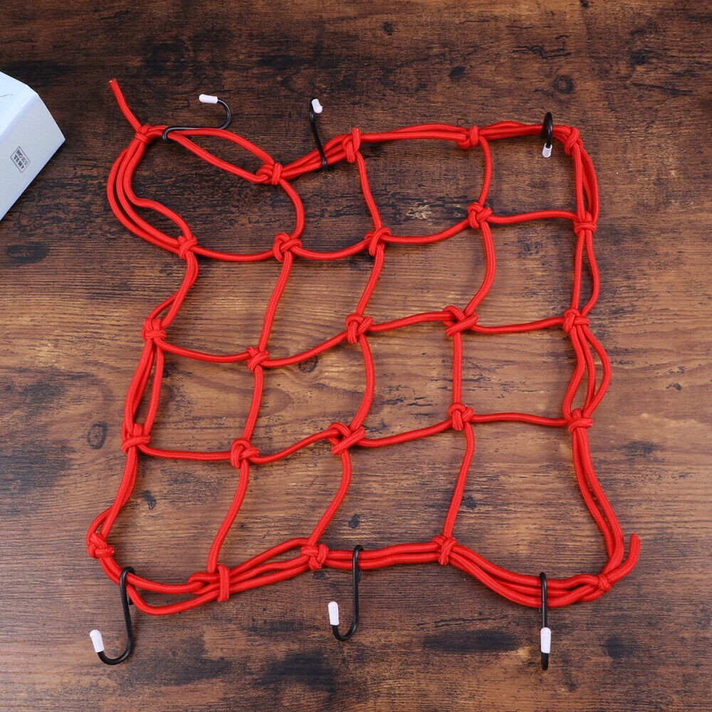 Motorcycle Helmet Cargo Net Tie Down Adjustable Luggage Durable Bungee Cord Mesh Motorcycle Helmet Cargo Net Tie Down Adjustable Luggage Durable Bungee Cord Mesh