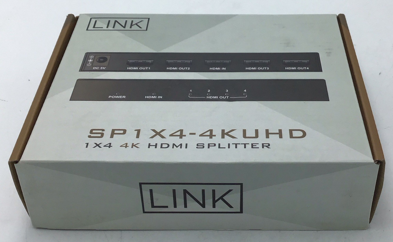 Link Brand XP1X4-4KUHDE 4K60 1x4 4K HDMI Splitter - New, Open-box   k310