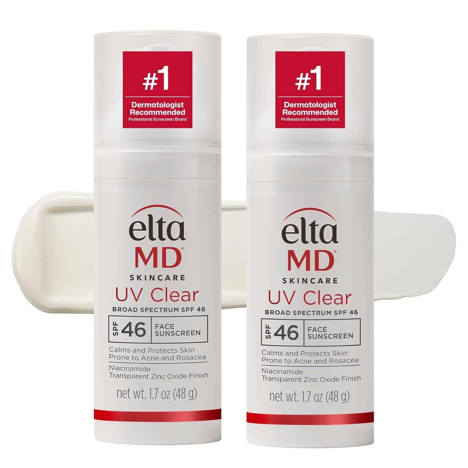 2 Pack UV Clear NON TINTED SPF 46 FACIAL SUNSCREEN 1.7 Oz EXP 03/27 USA SHIP