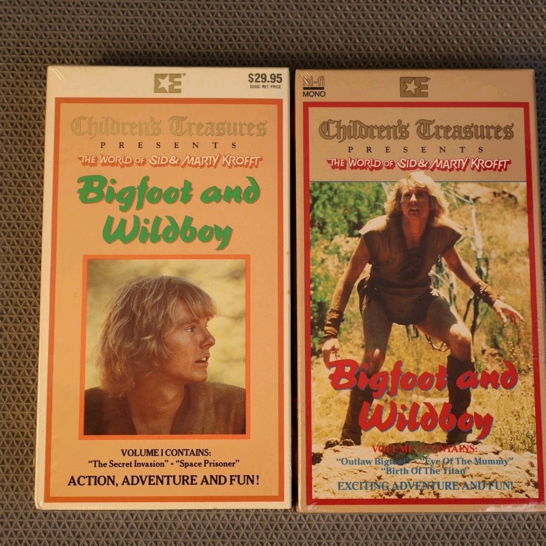 Bigfoot and Wildboy Lot Of 2 - Vol 1-2 VHS, 1978) Embassy Sid & Marty Kroft Show Bigfoot and Wildboy Lot Of 2 - Vol 1-2 VHS, 1978) Embassy Sid & Marty Kroft Show