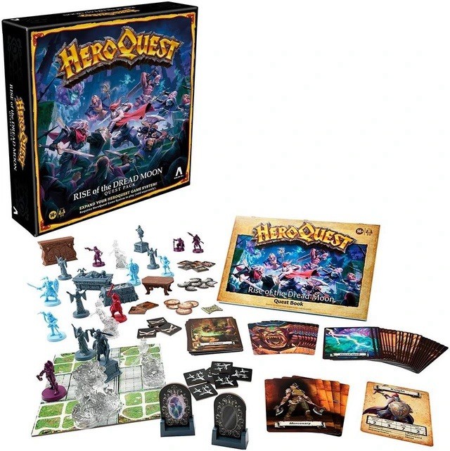 HeroQuest Rise of the Dread Moon Quest Pack, Hasbro \'23, Sealed HeroQuest Rise of the Dread Moon Quest Pack, Hasbro \'23, Sealed