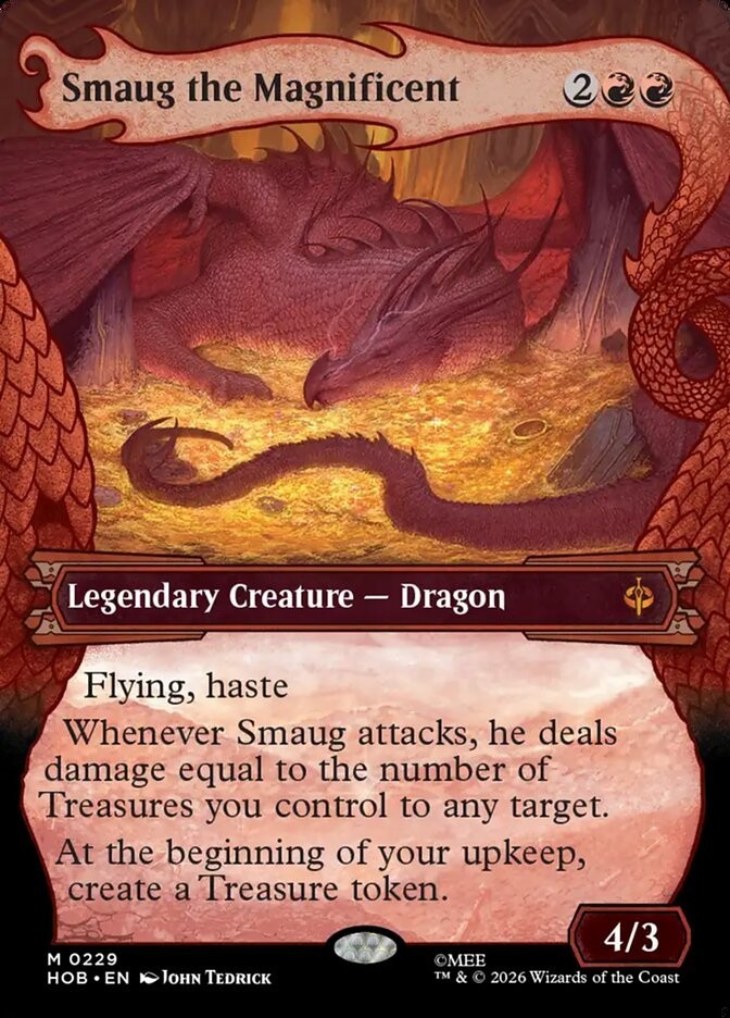 Smaug The Magnificent (Showcase) Foil The Hobbit Lord of the Rings Playtest Card