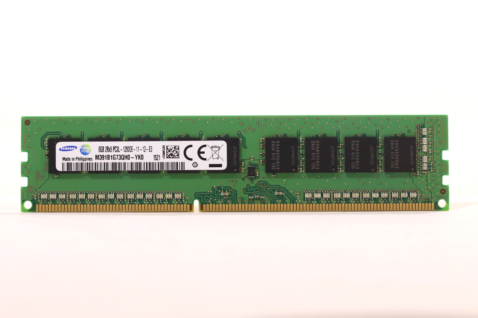 Samsung 8GB 2Rx8 PC3L-12800E-11-12-E3 ECC Unbuffered Server RAM M391B1G73QH0-YK0