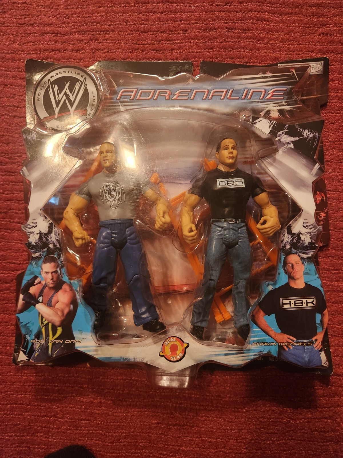 WWE Jakks Pacific Shawn Michaels RVD Adrenaline Action Figures MOC WWE Jakks Pacific Shawn Michaels RVD Adrenaline Action Figures MOC