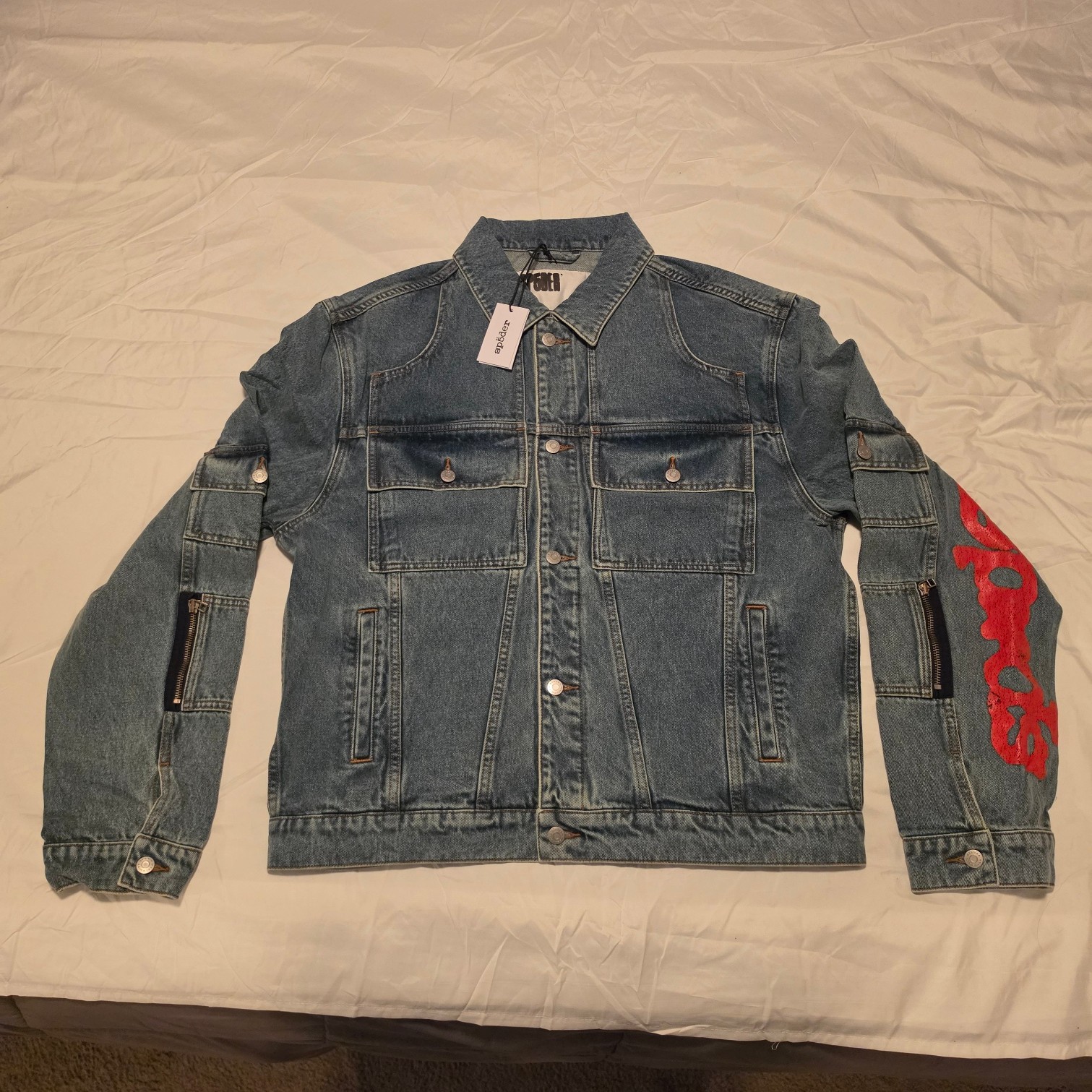 SP5DER flap-pocket denim jacket SIZE XL SP5DER flap-pocket denim jacket SIZE XL