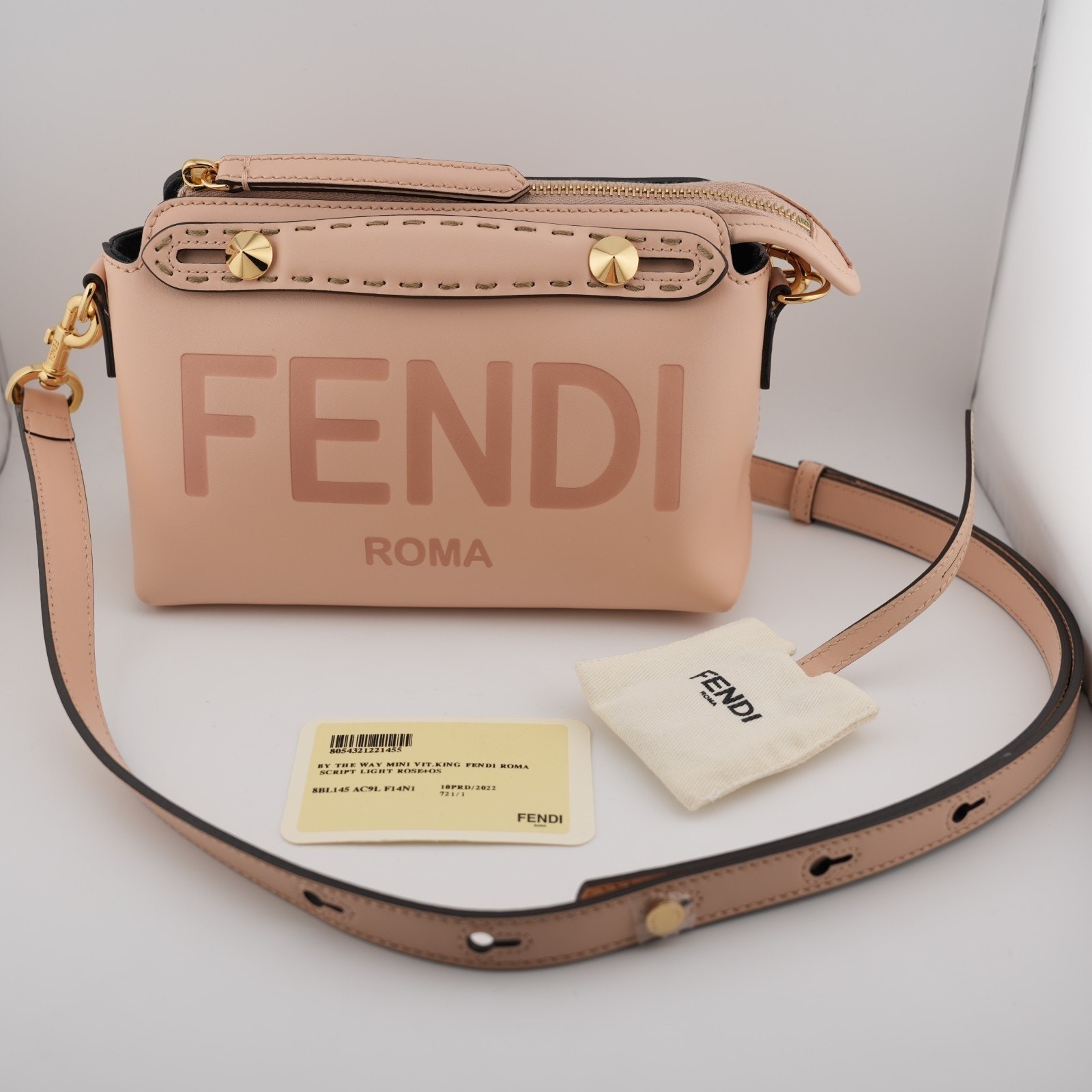 * Fendi Women\'s By The Way Mini Leather Shoulder Bag Blush Pink * Fendi Women\'s By The Way Mini Leather Shoulder Bag Blush Pink