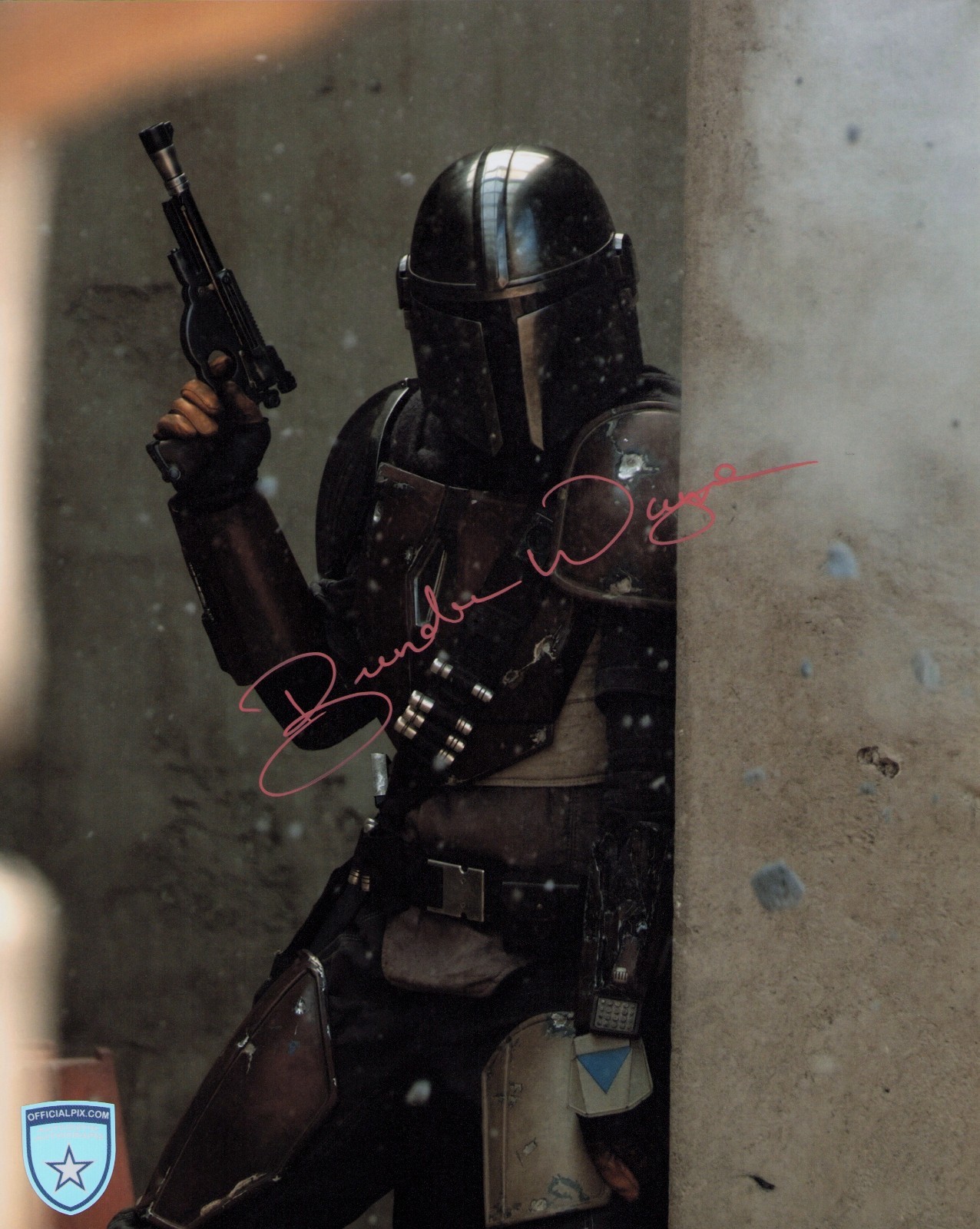 Signed Brendan Wayne Star Wars Mandalorian Din Djarin 8x10 w/ Official Pix COA