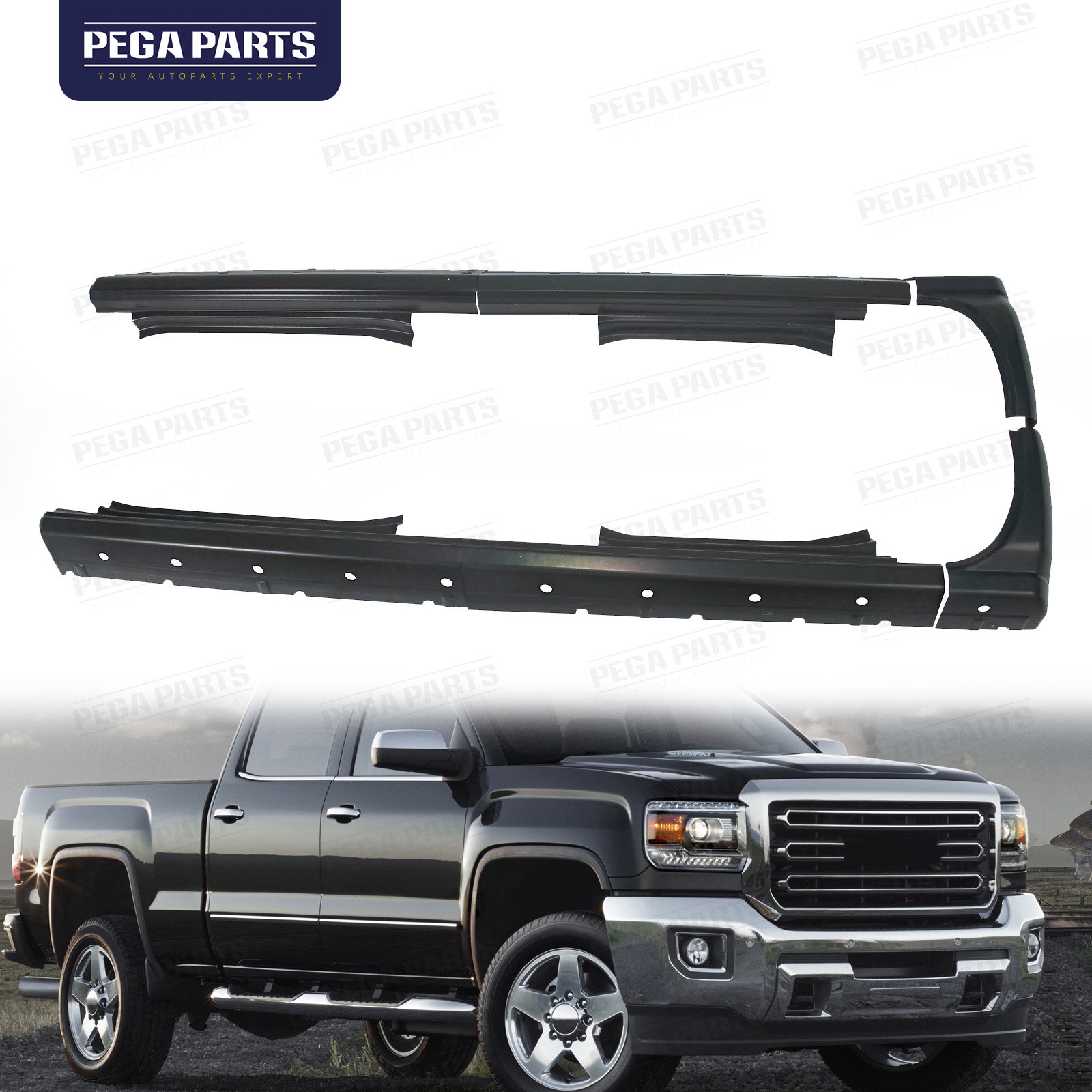 For 2014-2018 Chevy Silverado GMC Sierra 2500/3500HD Rocker Panels & Cab Corners