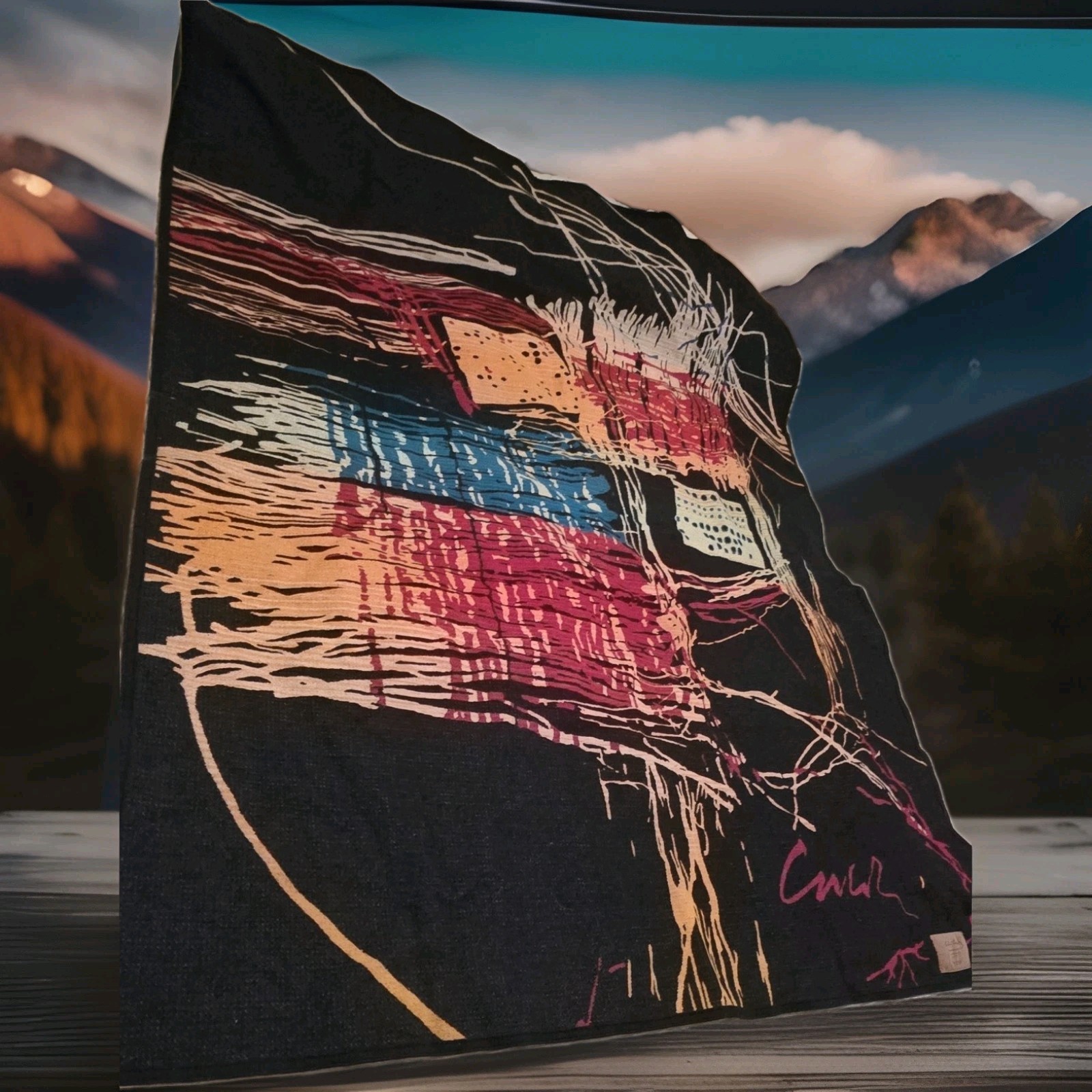 PENDLETON & DALE CHIHULY LIM.ED. 250/54 WOOL NAVAJO BLANKET # 9 60 PENDLETON & DALE CHIHULY LIM.ED. 250/54 WOOL NAVAJO BLANKET # 9 60