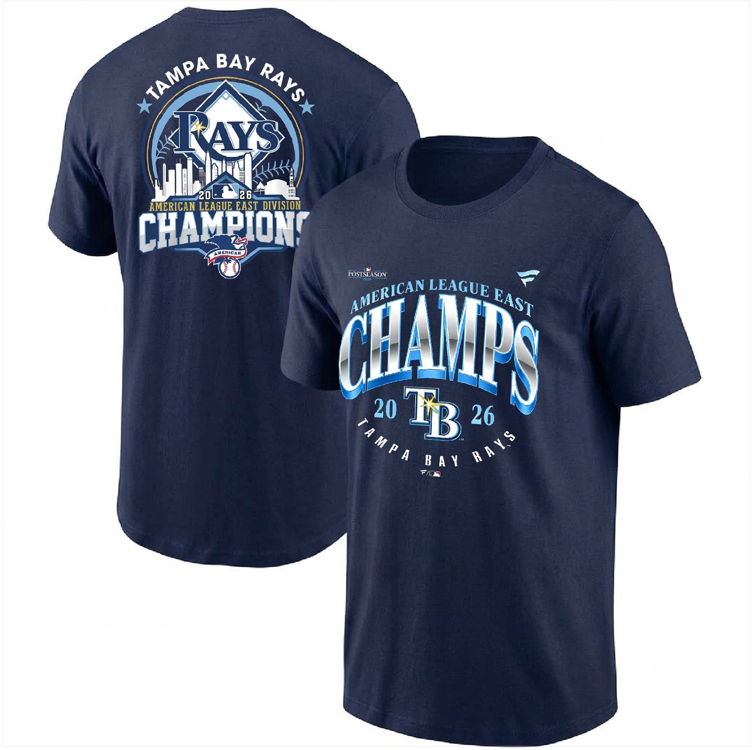 Tampa Bay Rays American League East Division Champions T-Shirt