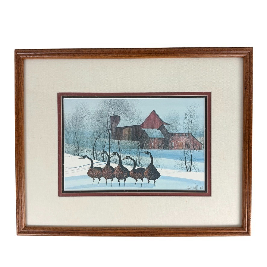 P. Buckley Moss The Sentinels Signed Numbered Print 400/1000 Framed Art 1985 P. Buckley Moss The Sentinels Signed Numbered Print 400/1000 Framed Art 1985