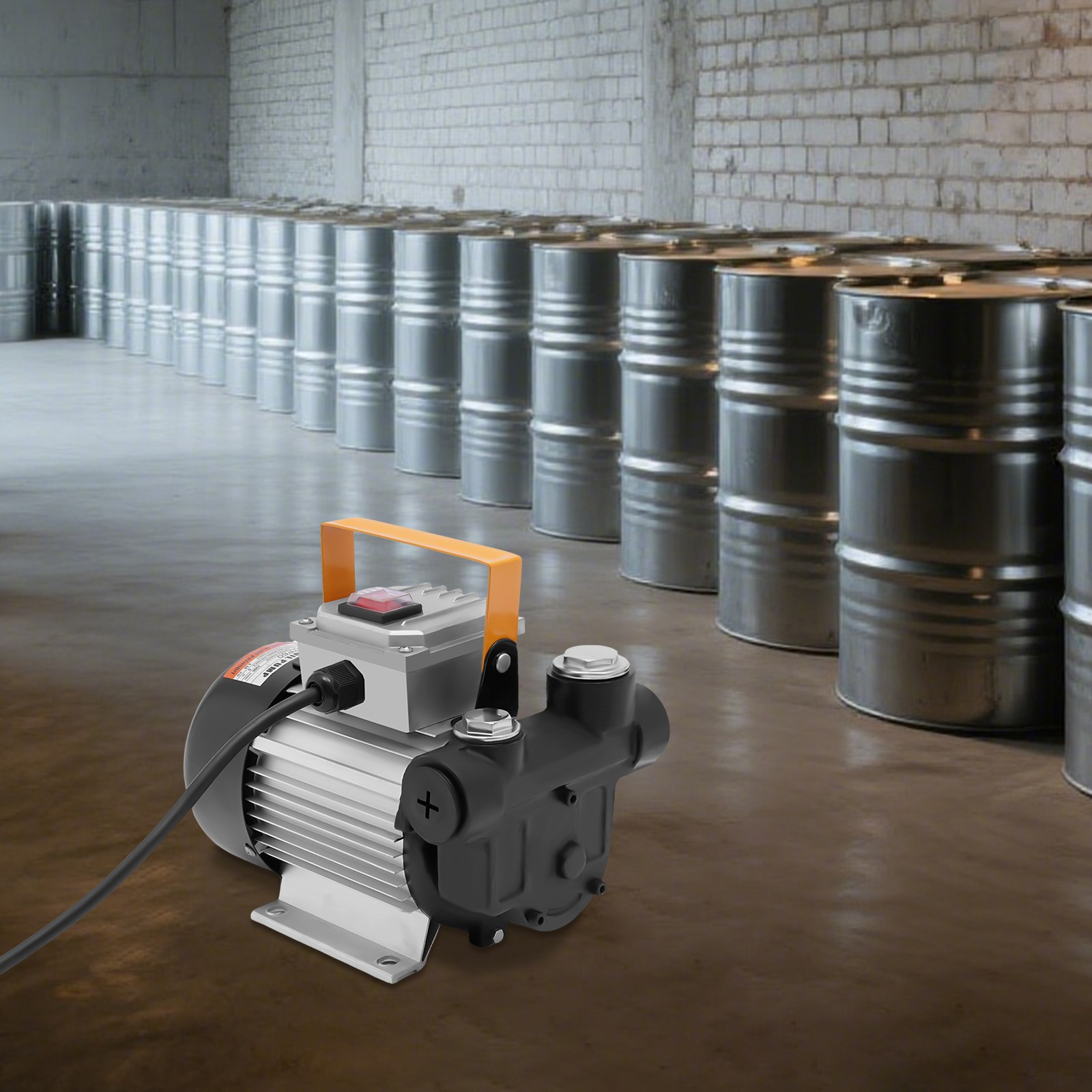 550W AC 16GPM Electric Diesel Oil Fuel Transfer Extractor Pump w/ Connectors