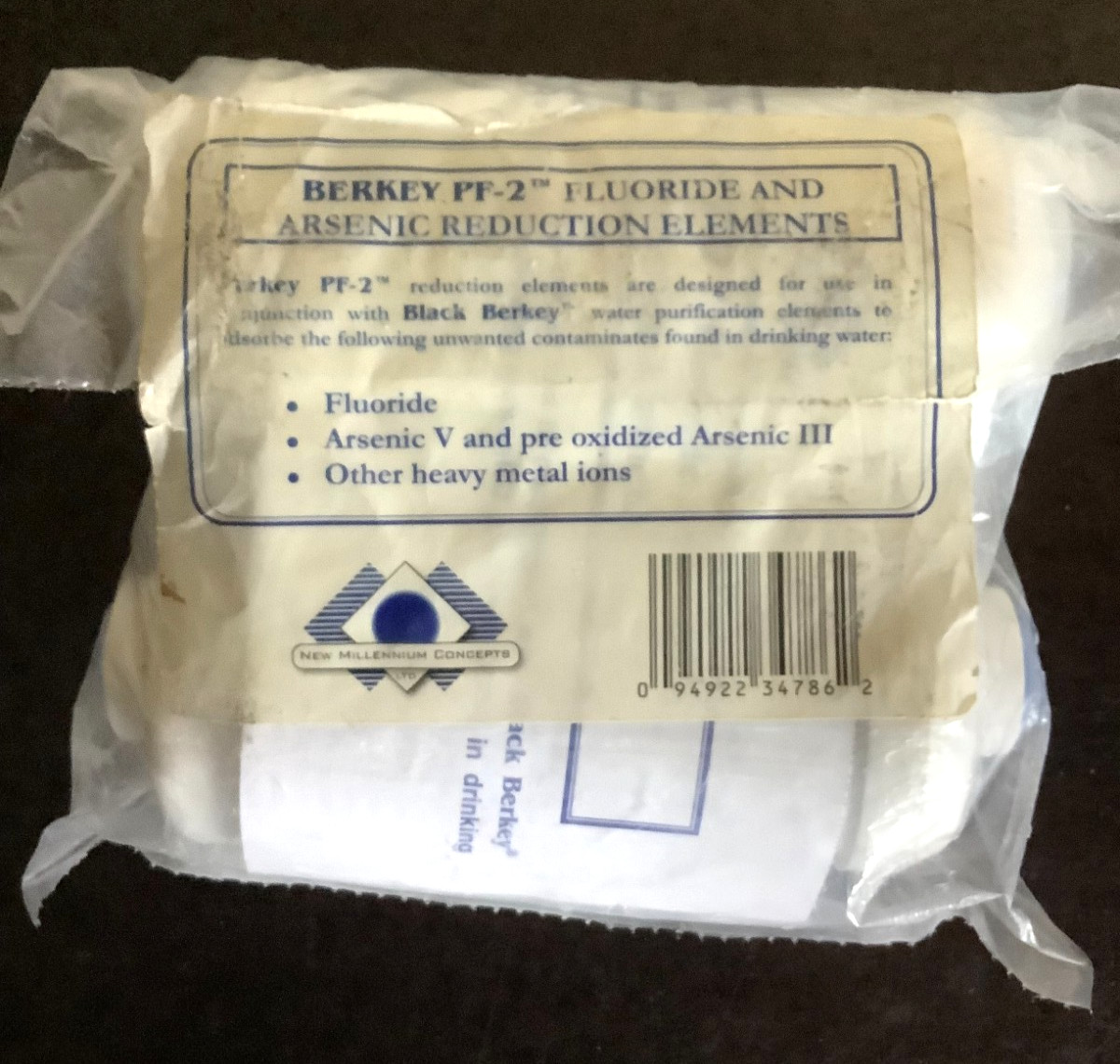 BERKEY PF-2, FLUORIDE AND ARSENIC REDUCTION ELEMENTS. New Sealed See Photo's