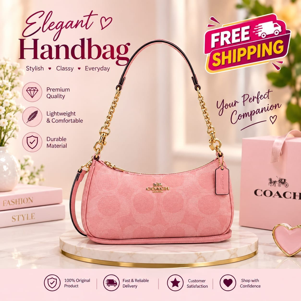 Coach Teri Shoulder Signature Canvas CAL51 Powder Pink outlet NEW Coach Teri Shoulder Signature Canvas CAL51 Powder Pink outlet NEW