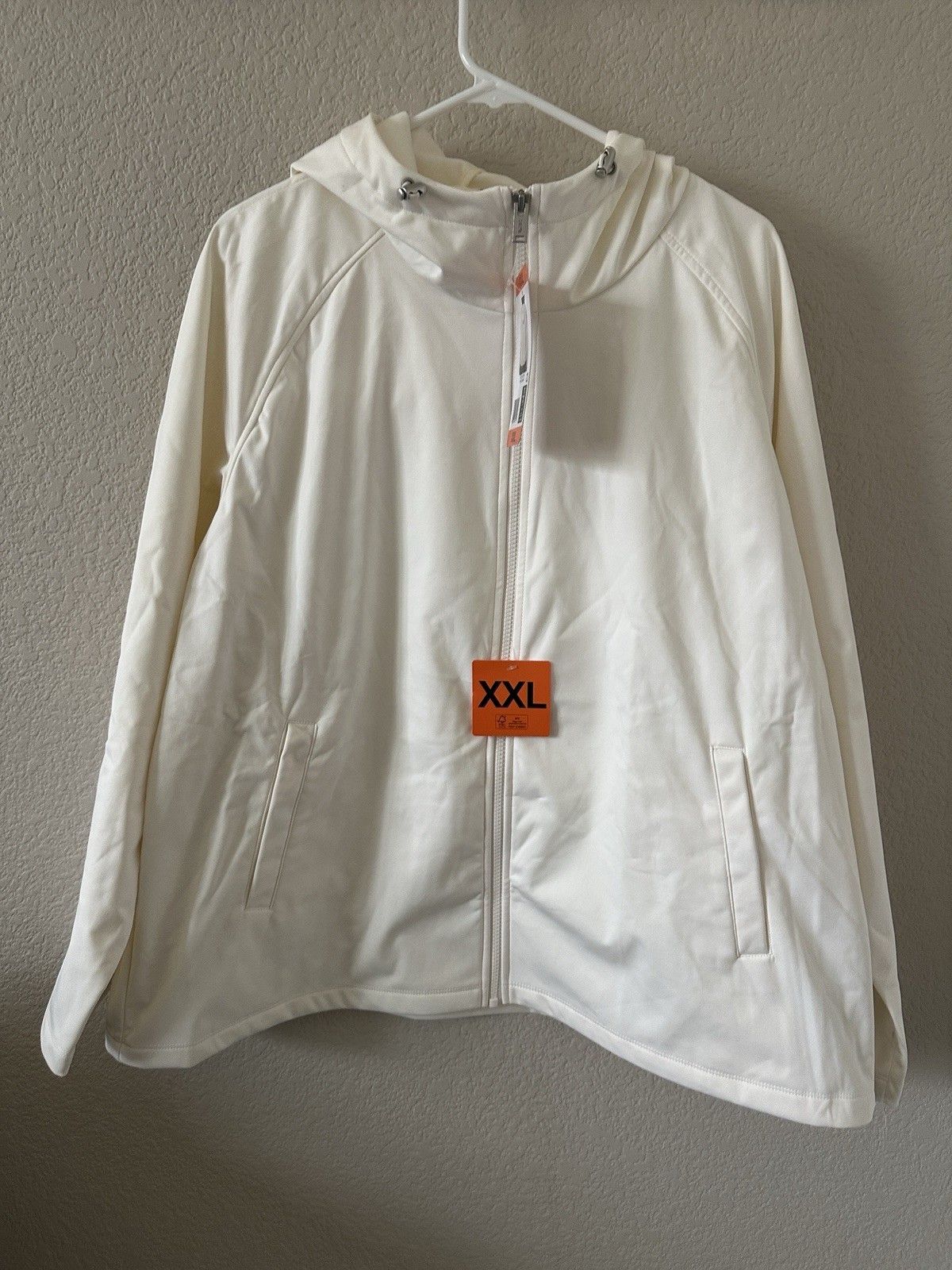 32 Degrees Heat Women\'s Full Zip Hooded Hoodie w/ Pockets White 2XL Active