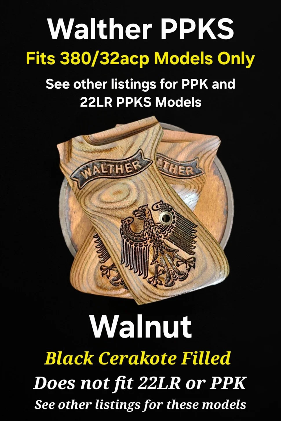 Walther PPKS .380/32 German War Eagle Opt Cerakote Filled All Colors US Versions