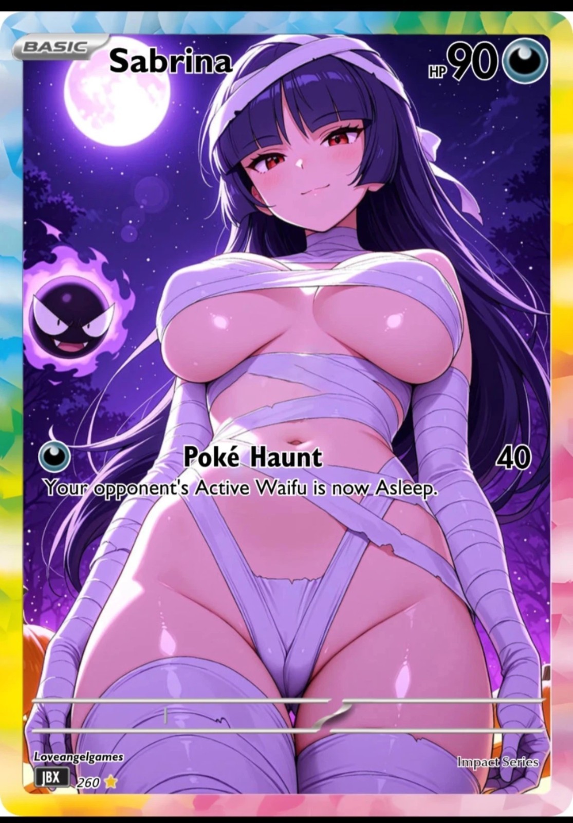 Sabrina, Pokemon-Anime Waifu Card-Waifu Universe-Anime Card Sabrina, Pokemon-Anime Waifu Card-Waifu Universe-Anime Card