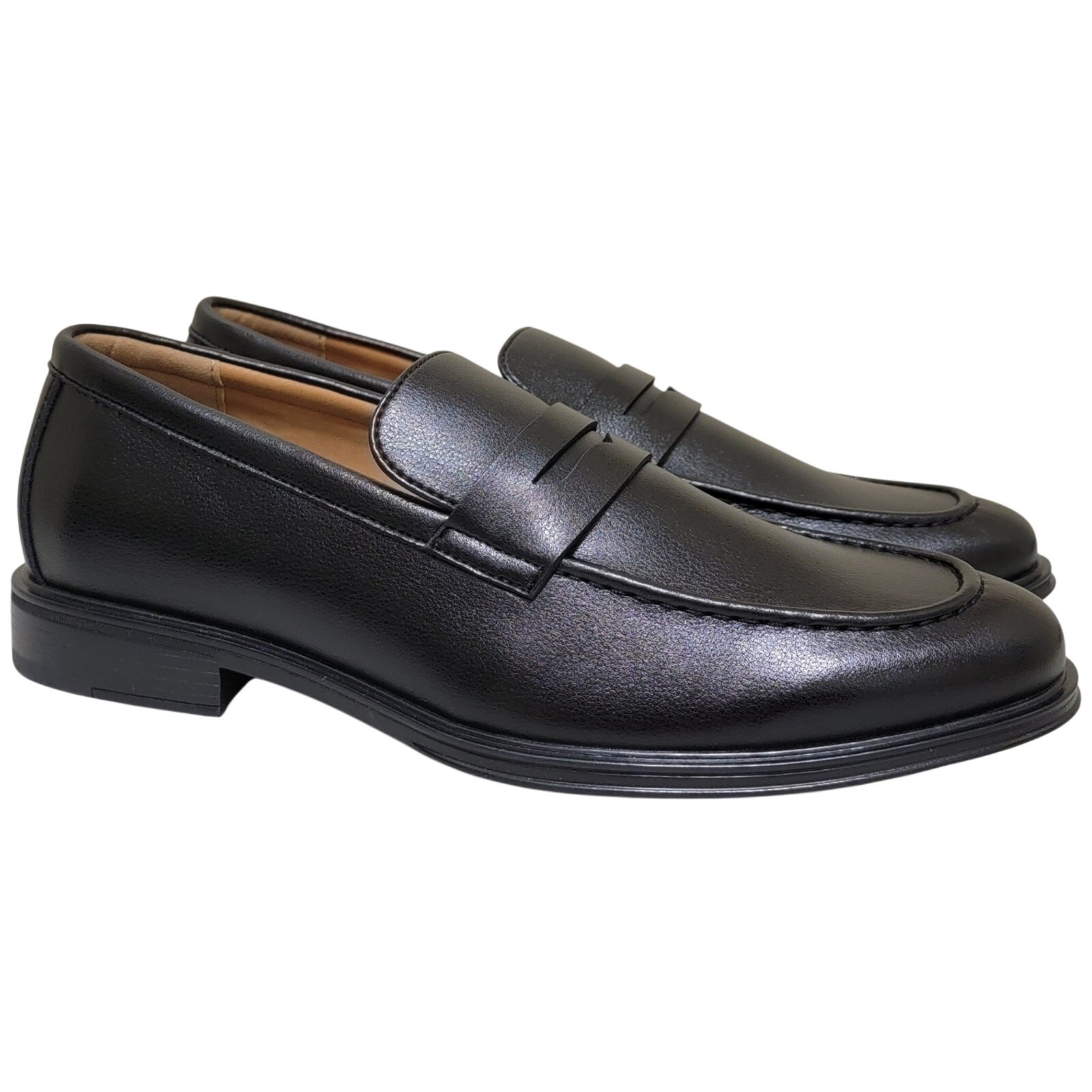 Vance Co Men Phineas Slip On Penny Loafers Size US 9.5M Black Faux Leather Vance Co Men Phineas Slip On Penny Loafers Size US 9.5M Black Faux Leather