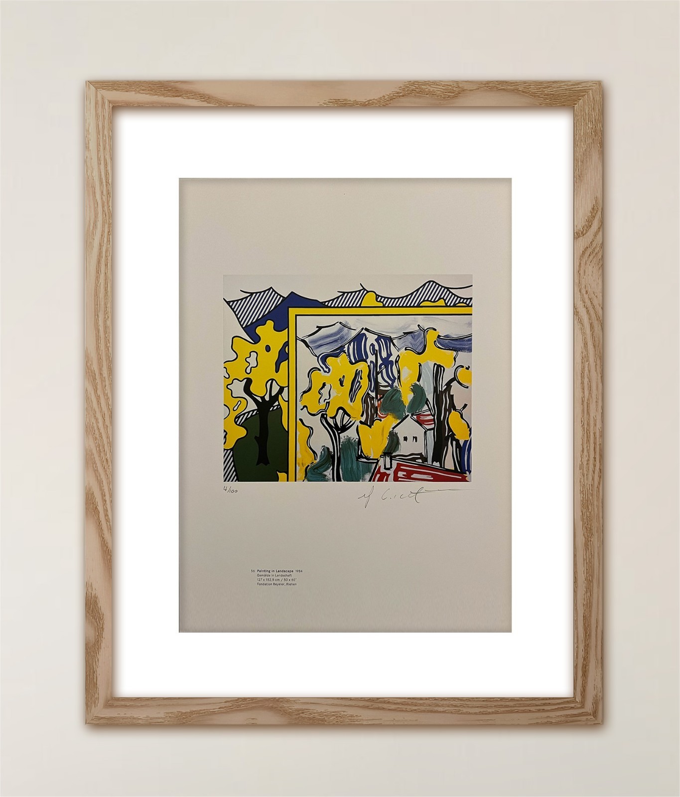 Roy Lichtenstein, Original Signed Print with COA and $3,500 Appraisal.