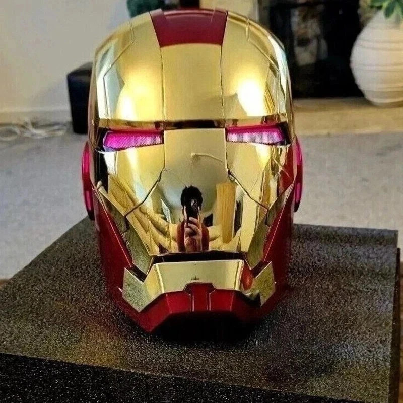 Iron Man Gold MK5 Helmet Electronic Voice Activated Open&Close Mask Autoking NEW Iron Man Gold MK5 Helmet Electronic Voice Activated Open&Close Mask Autoking NEW